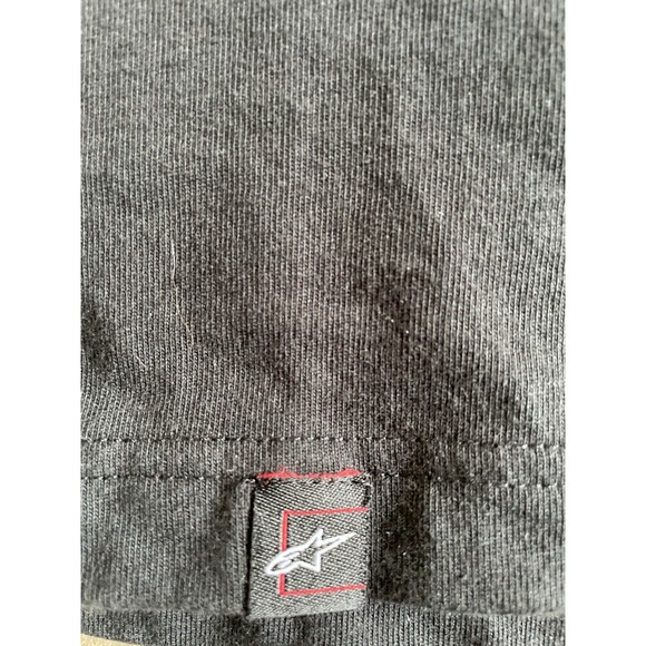 Alpinestars Sportswear RPM Short Sleeve Polo Shirt Black Moto Logo Small JBHS - Picture 4 of 11